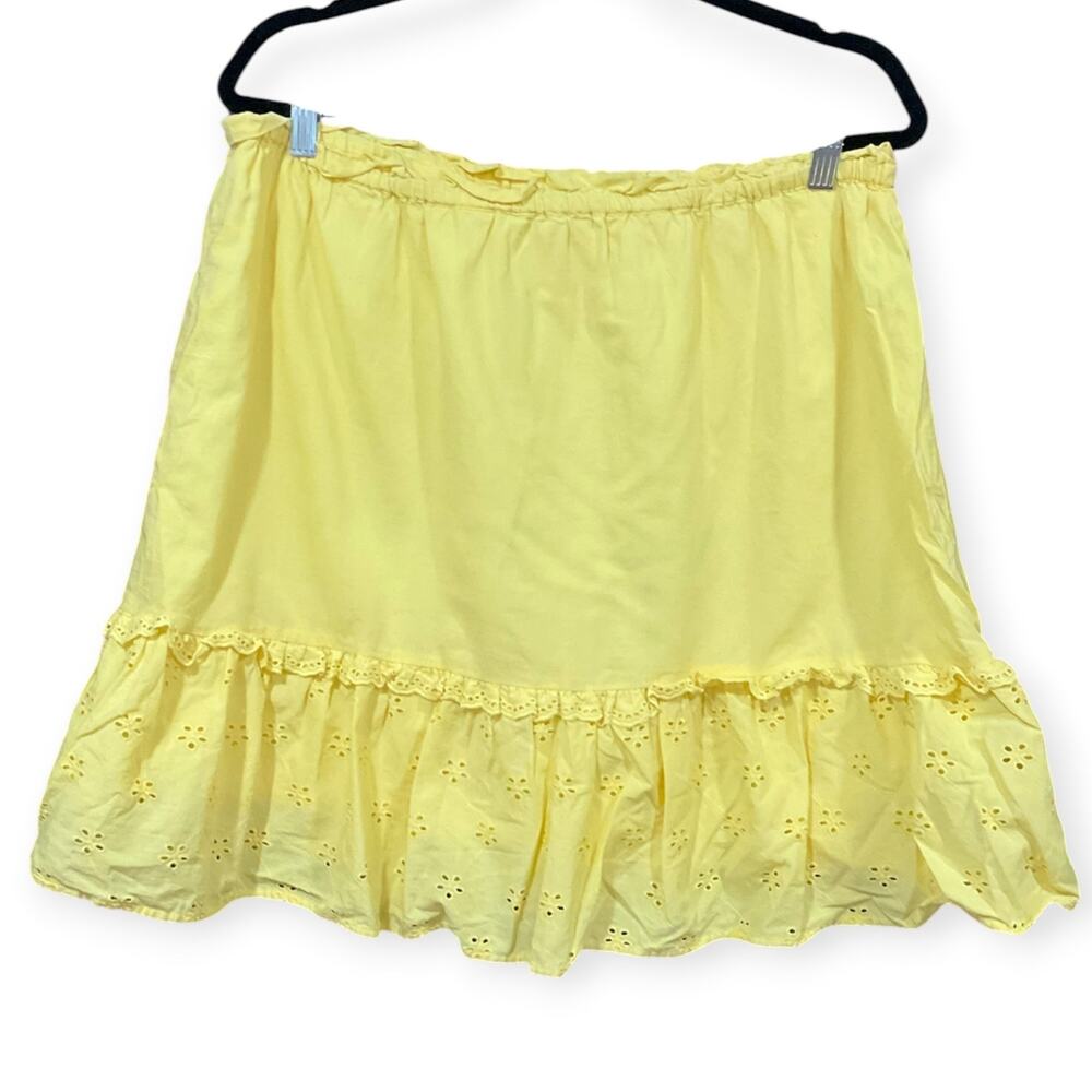 J. Crew Skirt Women XL Yellow 100% Cotton
